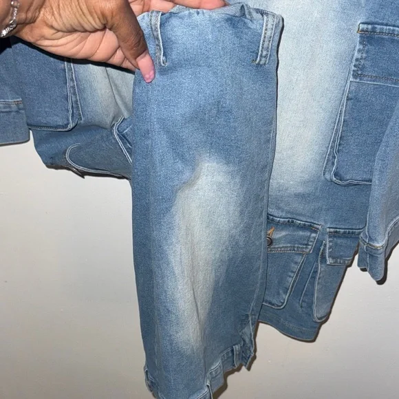 Fashion Nova Blue Denim Mini Dress Jacket - Picture 3 of 5